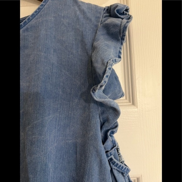 OLD Navy 1X Plus Vintage-Look Wide Leg Denim Romper, EUC - Picture 3 of 5